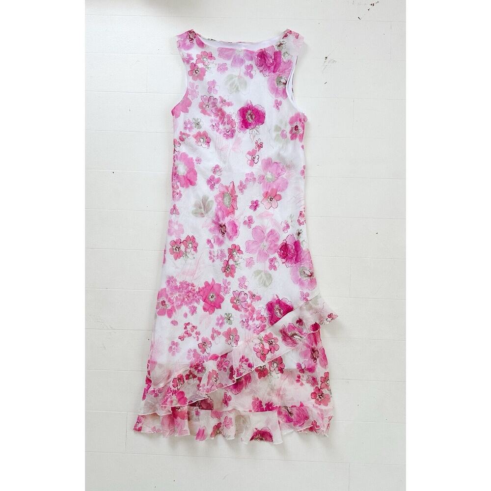 Vintage 90s City Triangles Floral Flowy Dress Size 5
